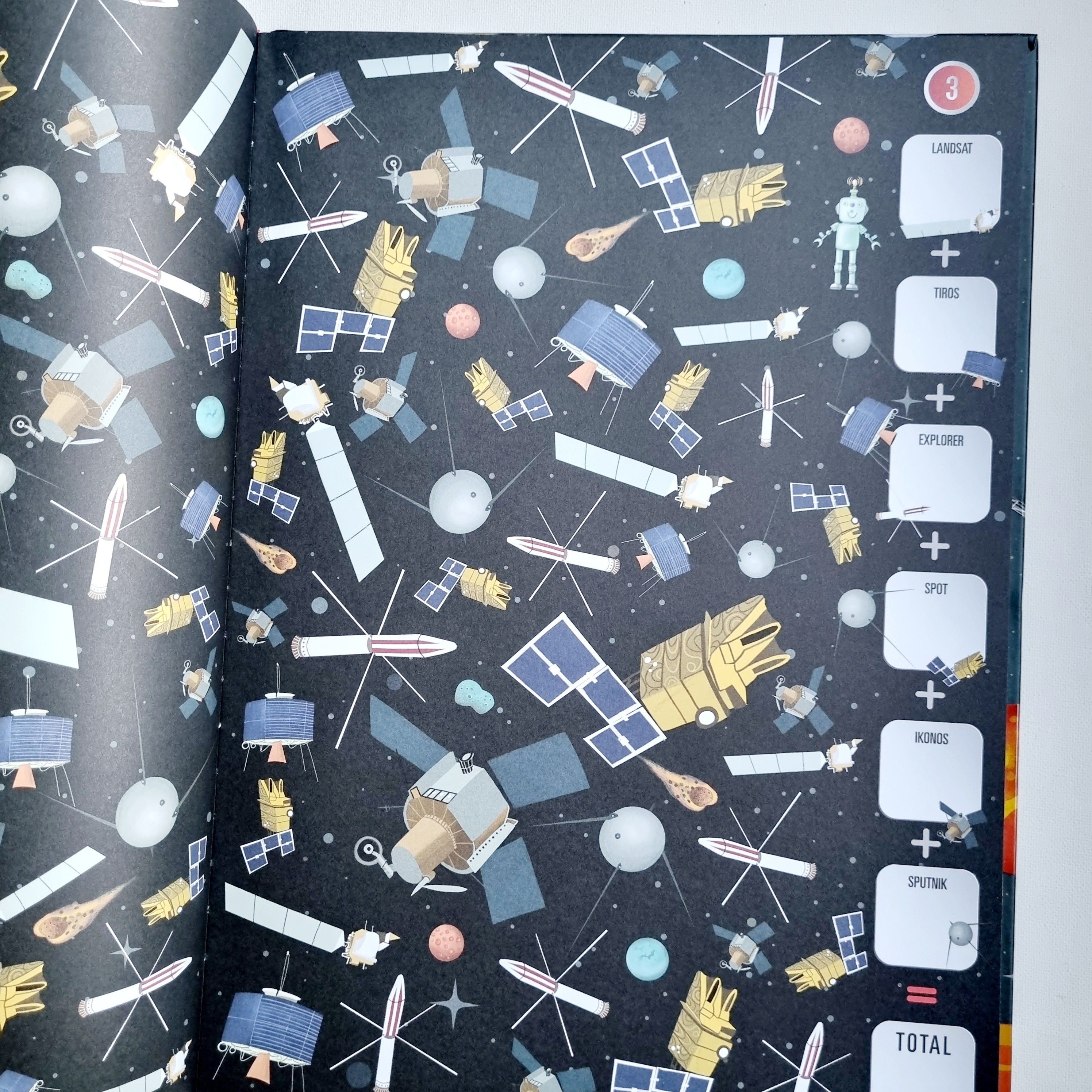 Busca y encuentra en el Espacio. Encuentra y cuenta cuántos hay Busca y encuentra en el Espacio. Encuentra y cuenta cuántos hay